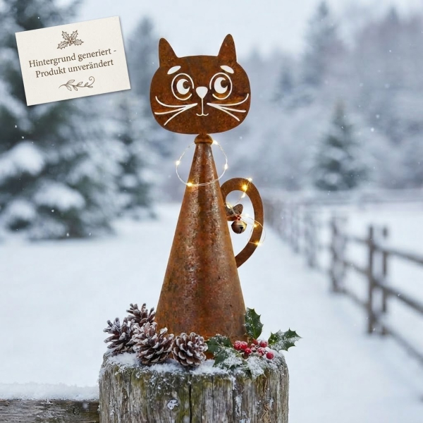 Wunderschöner Zaunhocker Katze